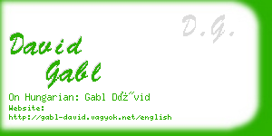 david gabl business card